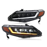 Full LED Headlight Assembly for 2006 - 2011 4 Door Honda Civic (8Th Generation) - Kuerled